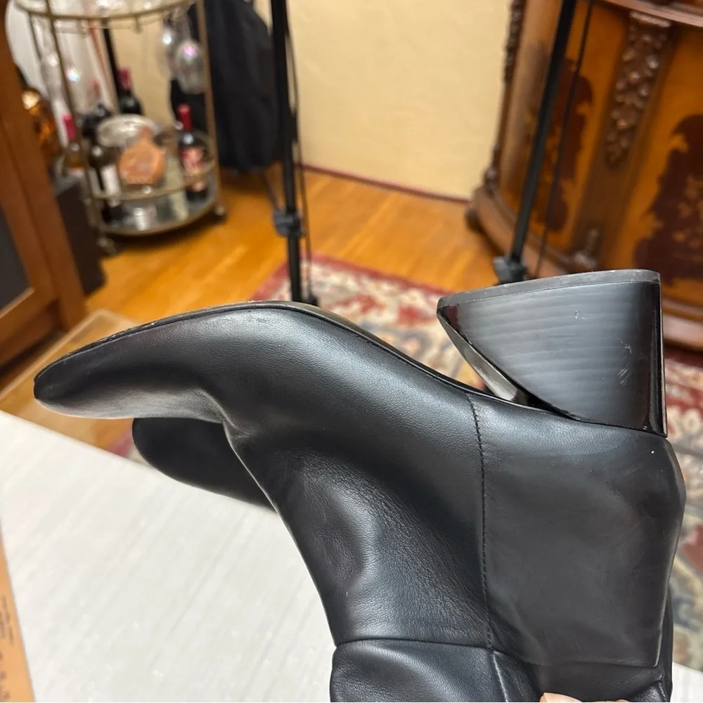 MERCEDES CASTILLO aymelin Black leatherOver the Knee Boots, retail $875 size8/38